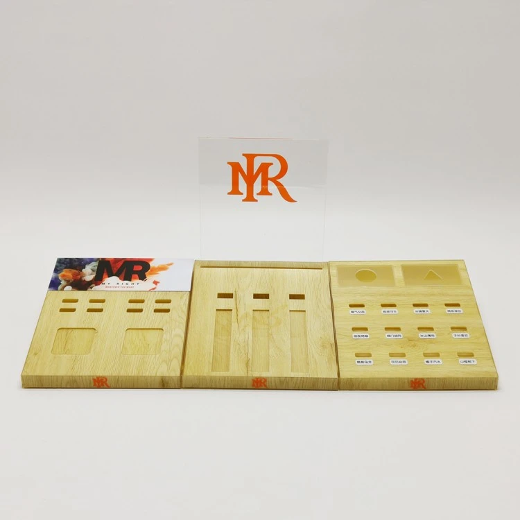 Acrylic wood grain board electronic cigarette display rack vape