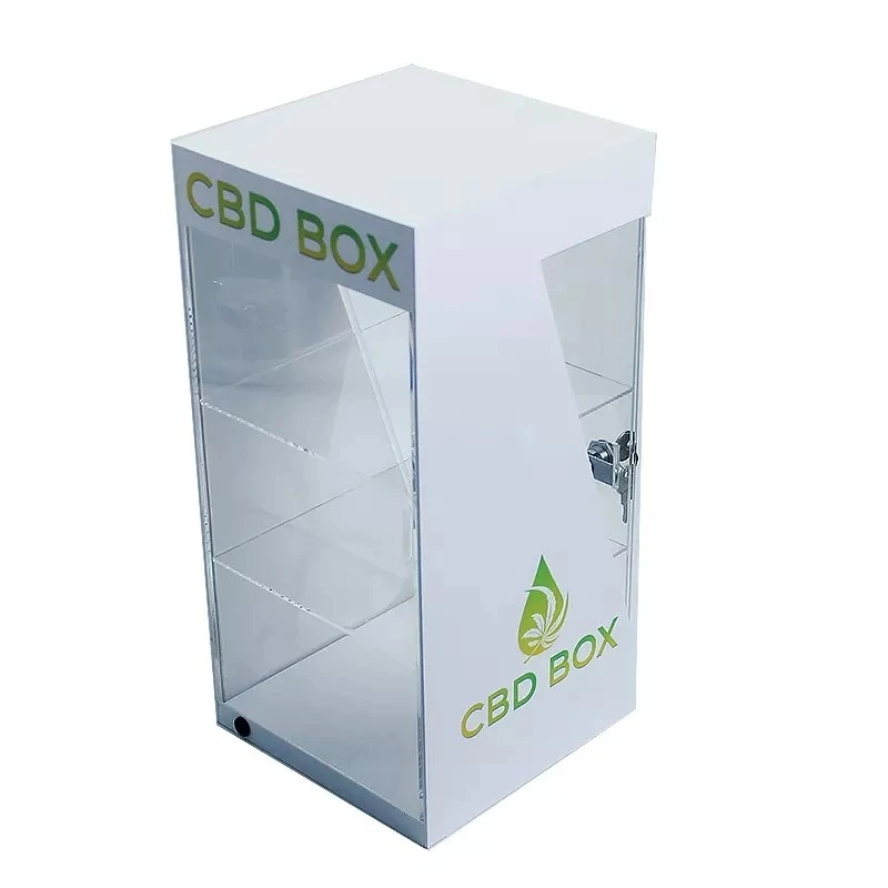 White luminescent electronic atomizer display cabinet with lock vapes