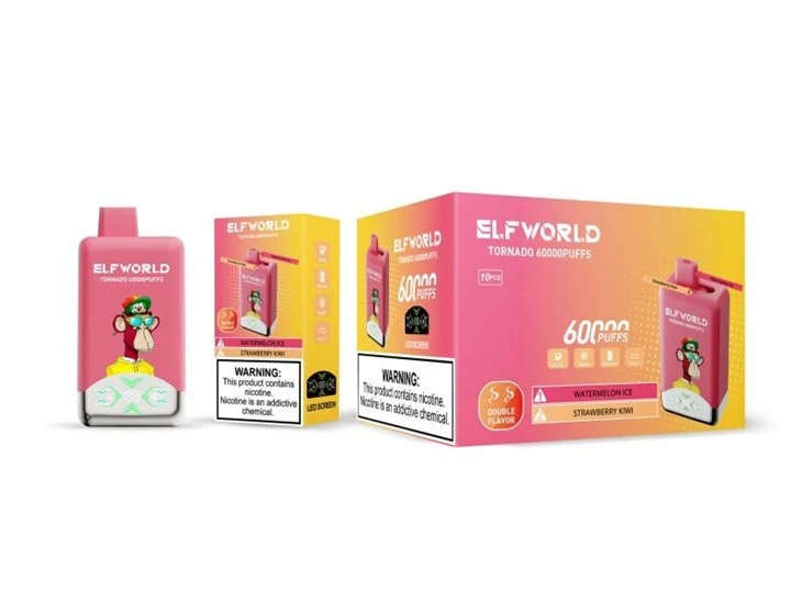 E40-【Fizzy-Cherry-Ice+Strawberry-Mango】ELFWORLD TORNADO 60000