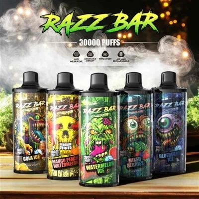 RAZZ BAR 30000 vaatenurgast suure-puhutusega ühekordselt kasutatavate e-sigar...