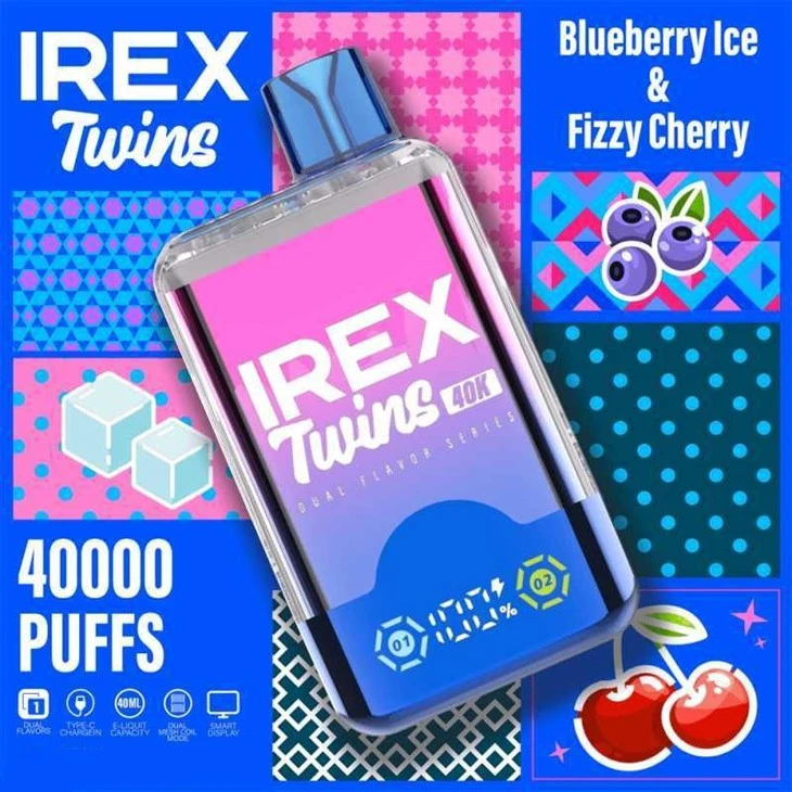 Blueberry Ice&Fizzy Cherry_IREX TWINS 40K Puffs