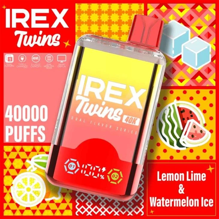 lemon lime&watermelon ice_IREX TWINS 40K Puffs