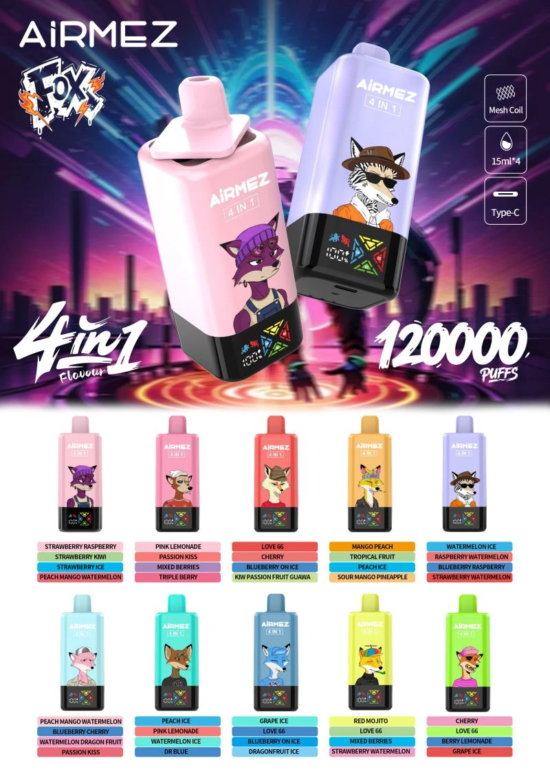 Airmez fox 120000 taste list Airmez fox 120000 taste list