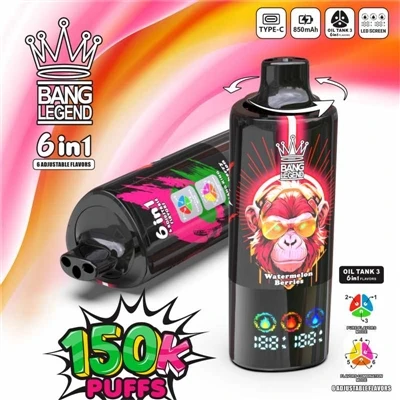 BANG LEGEND 150K ühekordselt kasutatav e{1}}sigaret: lipulaev uuenduslik koge...