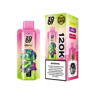 ZOOY 120K 6 IN 1 – suure-mahutavusega ühekordselt kasutatav e-sigaret ülimaks...
