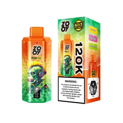 ZOOY 120K 6IN1: esmaklassilised mitme-maitsega ühekordsed-e-sigaretid suure m...