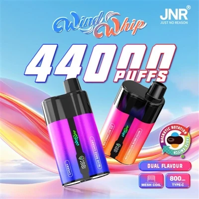 JNR WindWhip 44000: suure-mahuga kahe-maitsega ühekordselt kasutatavate elekt...