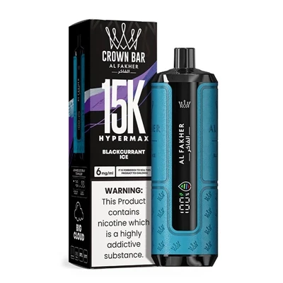 AL Fakher Crown Bar Hypermax 15K: tipptasemel-ühekordne e-sigarett, mis tasak...