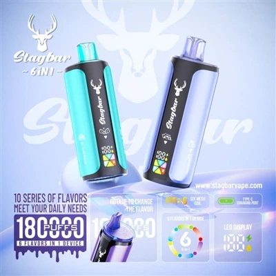 Stag Bar 6in1 180K Puffs: üks seade teeb kuus tööd, see on tõeliselt silma{2}...