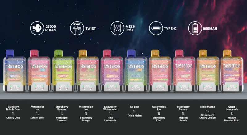 Tastefog-Gemini-25000-Puff-Vapes-Hot-Selling-Dual-Flavorsonic-E-Cigarette-Wholesale-I-Vape 2TASTEFOG GEMINI 25000