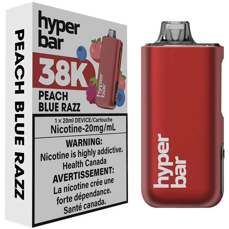 hyperbar38kdisposablevapepeachbluerazzHyper Bar 38K