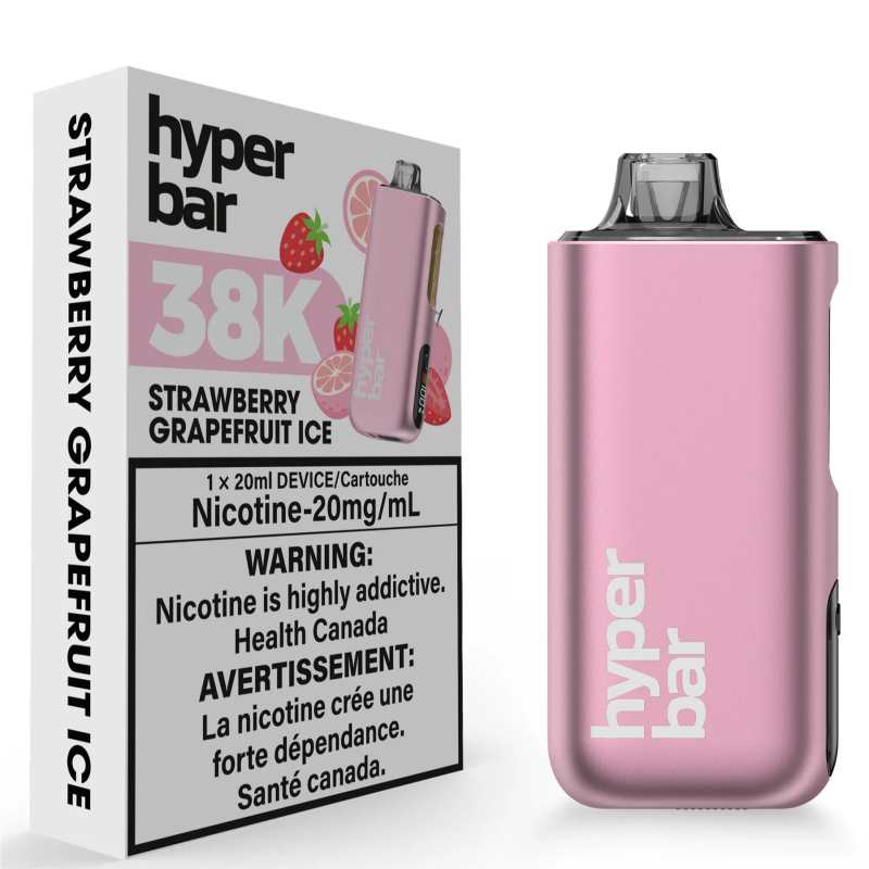 Hyperbar-BE38000-38K-Disposable-Vape-Strawberry-Grapefruit-IceHyper Bar 38K
