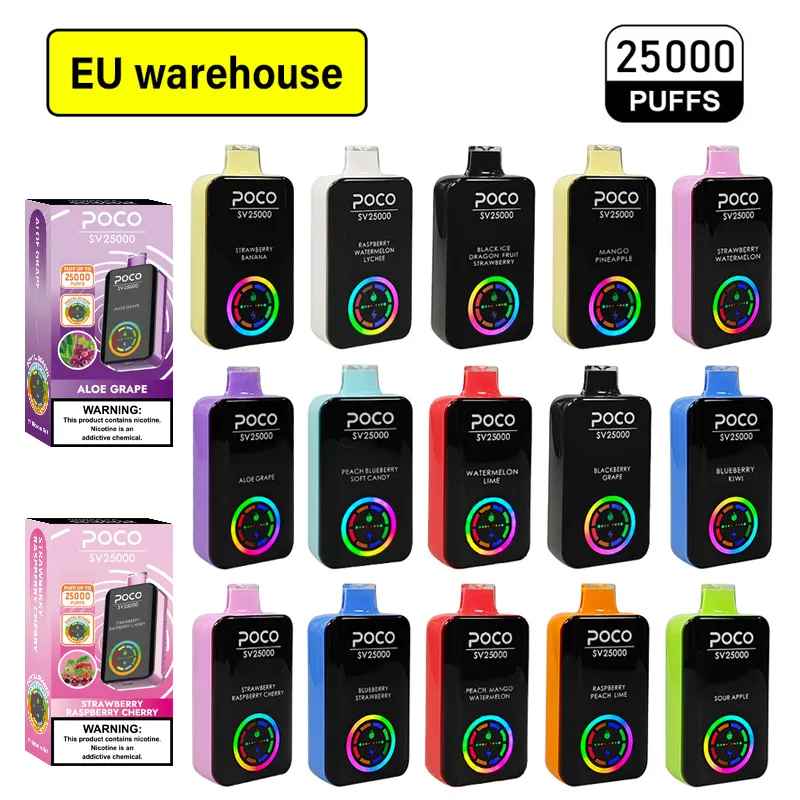 Poco-Vape-Puffs-Disposable-Vape-25000-Puffs-25K-EU-Warehouse-Poco-Sv25000-Electronic-Cigarette-Vape-Pen-Rechargeable-30ml-15-FlaovrsPOCO SV 25000