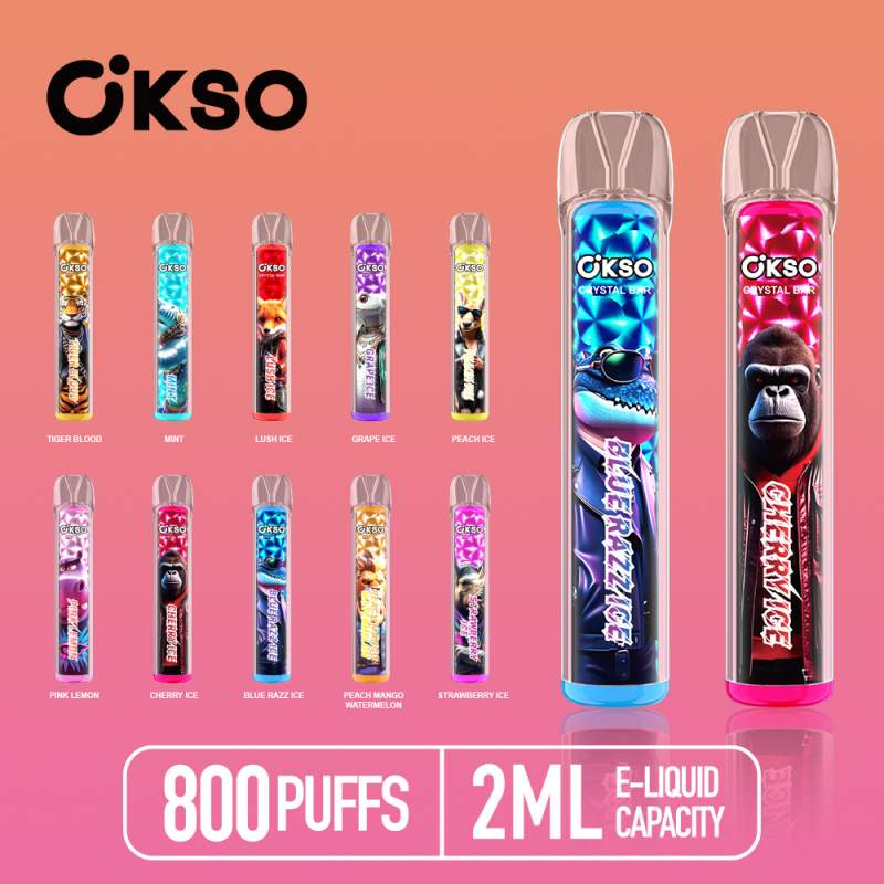 OKSO CRYSTAL BAR 800 PUFFS 3 OKSO CRYSTAL BAR 800 PUFFS 3