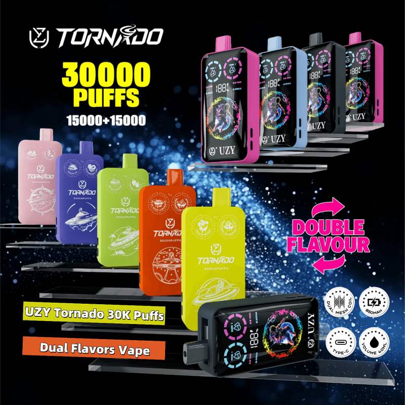 FD-Vape-UZY-Tornado-30K-Puffs-Dual-Flavors-Disposable-Vape-0-2-3-5-Nicotine-12Tastes-Smart-Screen-Factory-Direct-UZY Tornado 30000