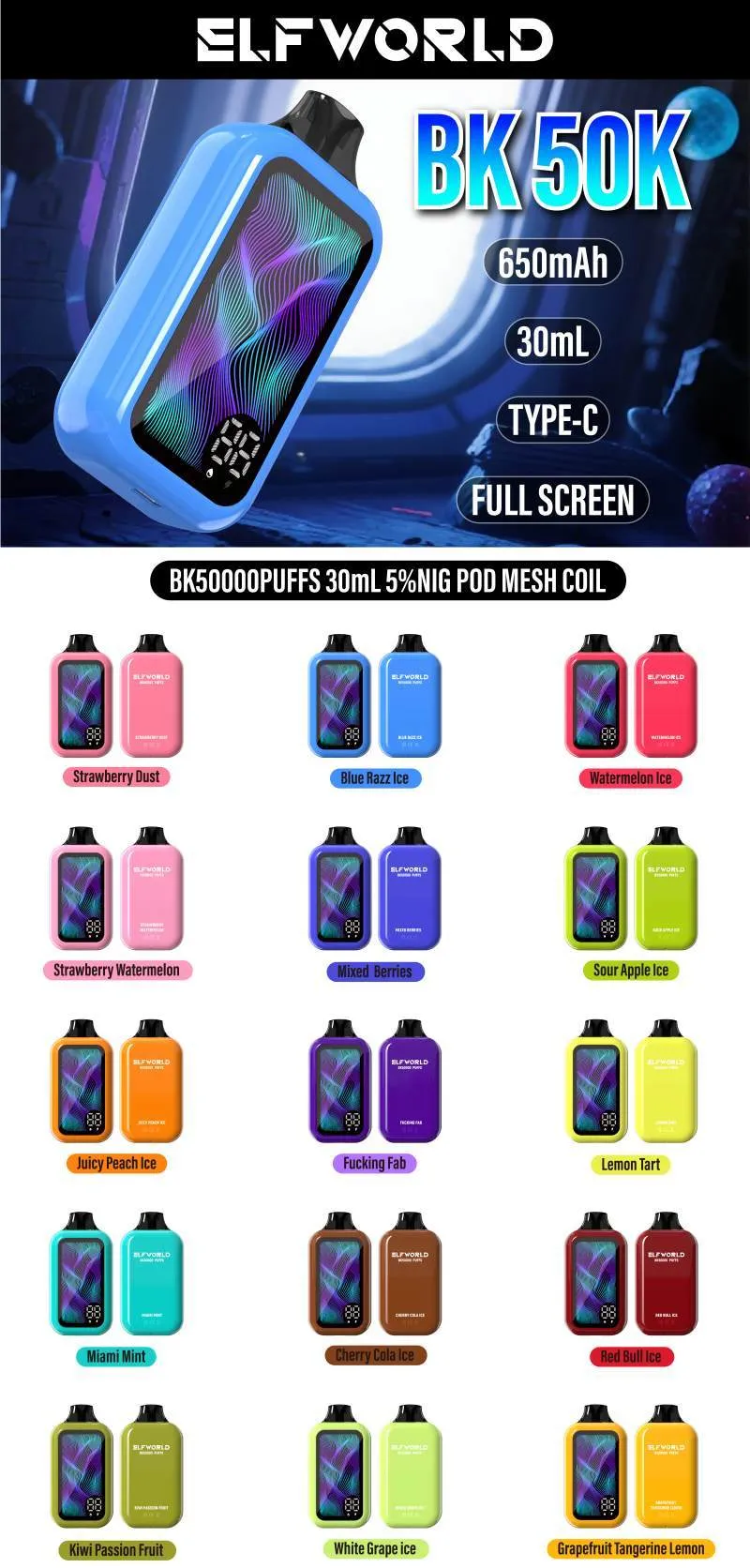 ELFBAR BK 50000 TASTE ELFBAR BK 50000 TASTE