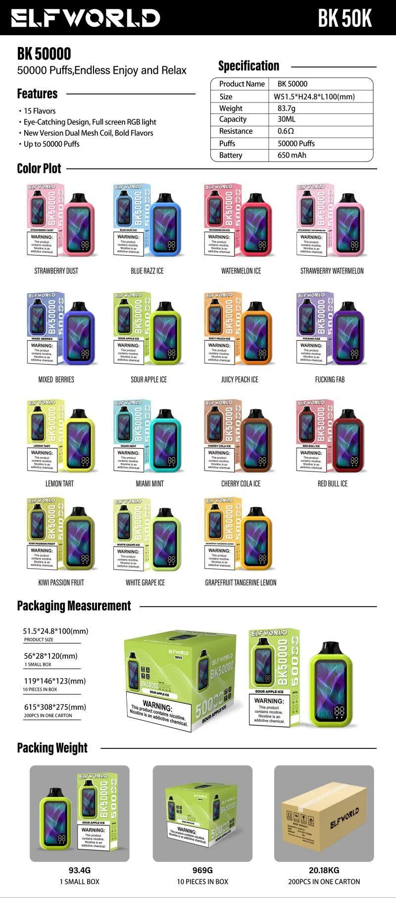 ELFBAR BK 50000 1234 ELFBAR BK 50000 1234