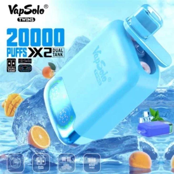 VapSolo Twins 20000 Puffs Dual Flavors
